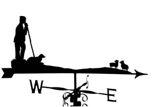 Shepherd on watch weathervane